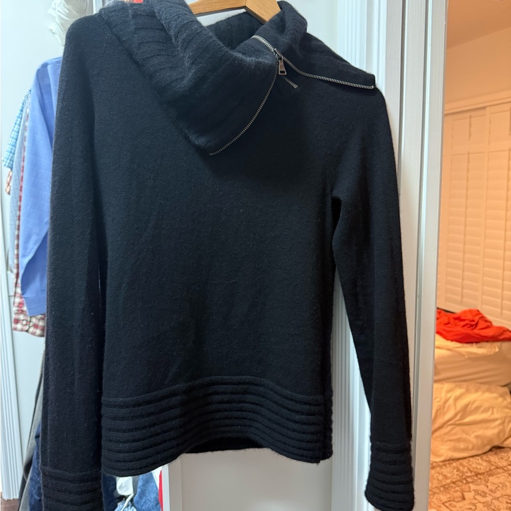Club Monaco Black Cowl Neck Sweater